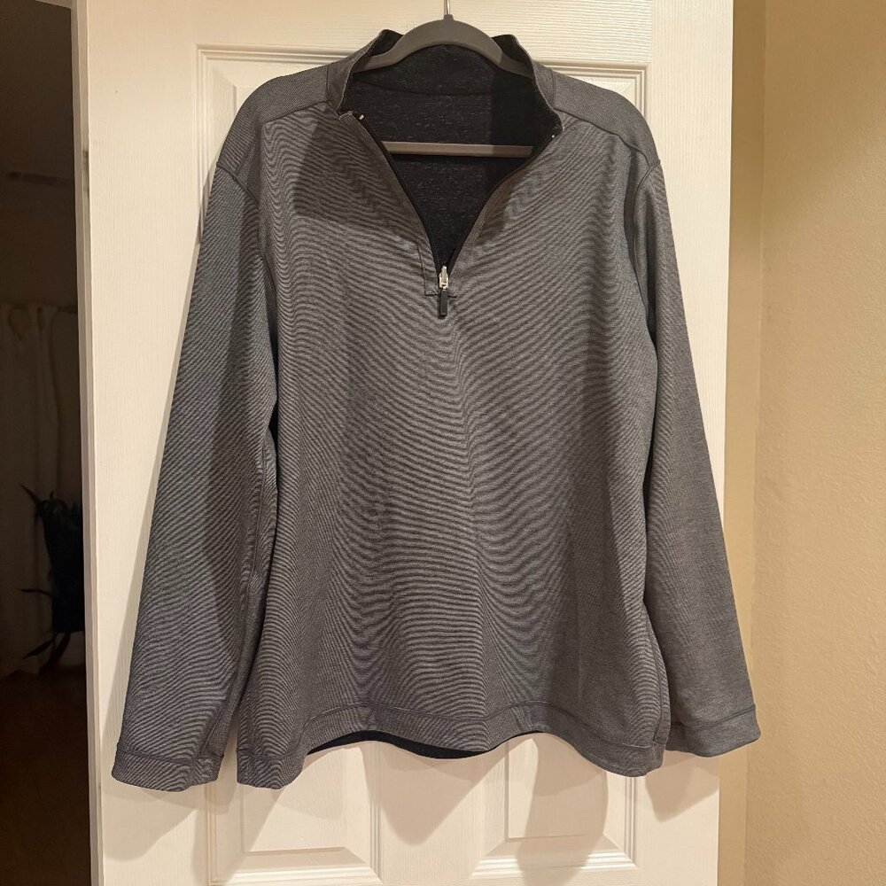 Johnston & Murphy Reversible Solid Quarter-Zip - image 1